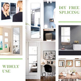 Sqinor Full Length Mirrors Long Wall Mirror Self Adhesive Mirror Tiles Glass 35x35 Stick On Mirrors for Bedroom, Living Room, Wardrobe Doors, Walls (Normal Grinding, 35x35cm, 4pcs) Sqinor