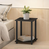 Furinno Simplistic 2-Pack End Table, Side Table, Nightstand, Espresso/Black, 39.6 x 39.6 cm (2-Pack) Furinno