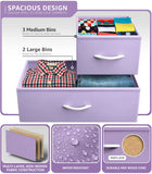 Sorbus Kids Dresser with 5 Drawers - Storage Chest Organizer Unit with Steel Frame, Wood Top, Easy Pull Fabric Bins - Long Wide TV Stand for Bedroom Furniture, Hallway, Closet & Office Organization Sorbus