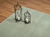 the carpet Relax Modern Fluffy Short Pile Rug, Non-Slip Underside, Washable up to 30 Degrees, Super Soft, Fur Look, Green, 80 x 150 cm the carpet