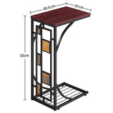 Yaheetech 2PCs Small Side Table, C Shaped End table, Under Sofa Table, Snack Coffee Table for Living Room Yaheetech