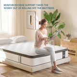 TeQsli 4FT6 Double Mattress 10 Inch Gel Memory Foam Pocket Spring Hybrid Mattress, Medium Firm Orthopedic Mattress Back Pain Relief - Edge Support & OEKO-TEX Certified Mattress 135x190x25cm TeQsli