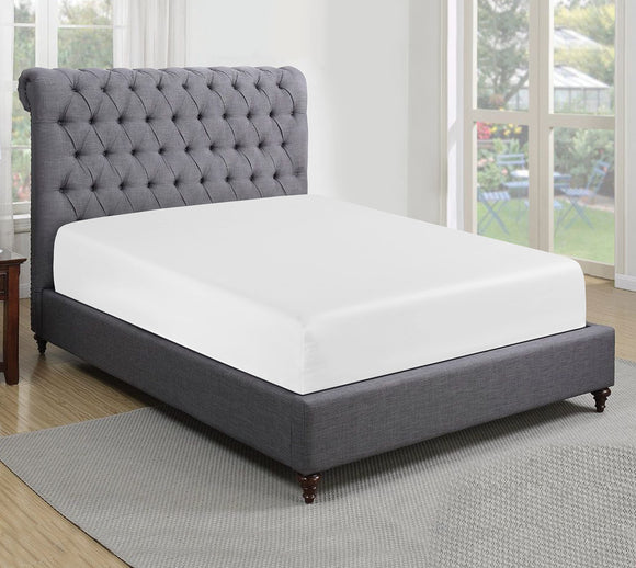 Sapphire collection 200 Thread Count 100% Egyptian Cotton Fitted Sheet (Single, White) Sapphire Collection