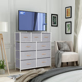 LYNCOHOME Chest of Drawer Bedroom, 9 Drawers Dresser with Deep and Large Drawers, Fabric Storage Drawers Easy to Assemble, for Bedroom, Kids room, Living room, Closet LYNCOHOME