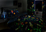 Bedlam - Supersonic - Glow In The Dark Duvet Cover Set, Blue Bedding, Single Bed Size Bedlam