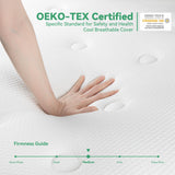 TeQsli Double Mattress 4FT6, 10 Inch Medium Firm Gel Memory Foam Pocket Sprung Hybrid Mattress Orthopedic for Pressure Relief Motion Isolation - Edge Support & OEKO-TEX 100, 135x190x25cm TeQsli