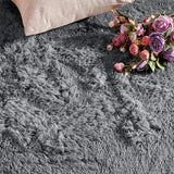 Aspire Homeware Rugs Living Room - Grey Area Rugs for Bedroom Anti Slip - Modern Super Soft Fluffy Shaggy Runner Rug Thick Pile Non Shedding, 60cm x 110 cm Aspire Homeware