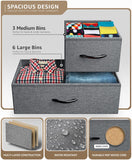 Sorbus Dresser with 9 Drawers - Furniture Storage Chest Tower Unit for Bedroom, Hallway, Closet, Office Organization - Steel Frame, Wood Top, Easy Pull Fabric Bins (9 Drawers, Black) Sorbus