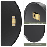 Dripex 40cm Round Mirror, Circle Hanging Wall Mirror - Home Decorative Wall Mounted Vanity Mirror for Bathroom, Dressing Room & Living Room, Black Dripex
