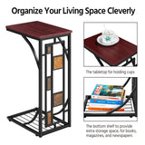 Yaheetech 2PCs Small Side Table, C Shaped End table, Under Sofa Table, Snack Coffee Table for Living Room Yaheetech
