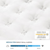 TeQsli 4FT6 Double Mattress 10 Inch Gel Memory Foam Pocket Spring Hybrid Mattress, Medium Firm Orthopedic Mattress Back Pain Relief - Edge Support & OEKO-TEX Certified Mattress 135x190x25cm TeQsli