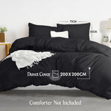 Utopia Bedding Duvet Cover Double with Pillow cases - Soft Microfibre Polyester - Bedding Quilt Cover Set (Black) Utopia Bedding