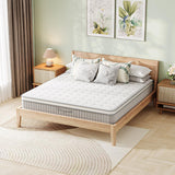 Vesgantti 4FT6 Double Mattress, 9.6 Inch Pocket Sprung Mattress Double with Breathable Foam and Individually Wrapped Spring - Medium Firm Feel, Modern Box Top Collection Vesgantti