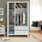 Blisswood 3 Piece Bedroom Furniture Set With 3 Door Wardrobe & 4+3 Drawer Chest of Drawer + 2 Drawer Bedside Table Cabinet for Bedroom Storage Furniture (White & Oak) Blisswood