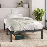Zinus Elias Single Bed frame - Bed 90 x 190 cm - 36cm Height - Metal Bed frame with underbed storage and steel slat support - Black ZINUS