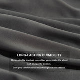 MOHAP King Size Fitted Sheet Grey with Extra Deep 16 inch 40 cm Pocket Bed Sheet Only Bedsheet Brushed Microfiber Bottom Sheet for King Bed 150x200 Grey MOHAP