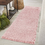 Serdim Rugs Living Room Shaggy Area Rugs, Polypropylene, Baby Pink, 120x170cm(4'x5'6) Serdim Rugs