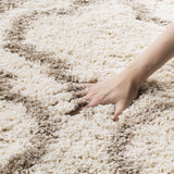 Safavieh Shaggy Rug for Living Room, Dining Room, Bedroom - Hudson Shag Collection, High Pile, in Ivory and Beige, 91 X 152 cm Safavieh