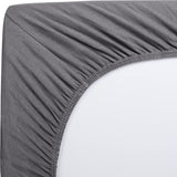 Utopia Bedding Fitted Sheet Double, Grey - Deep Pocket 14 inch (35 cm) - Easy Care - Soft Brushed Microfibre Fabric - Shrinkage and Fade Resistant - Bottom Sheet Utopia Bedding