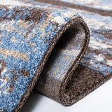 Safavieh Retro Collection RET2138-1165 Modern Abstract Cream and Blue Area Rug (6' x 9') Safavieh