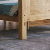 Vida Designs - Corona Double Bed Frame, 4 ft 6 in, High Foot End, Made from Distressed Waxed Pine, Solid Wood, Beige, 110 x 149 x 207 cm, Vida Designs