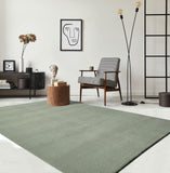 the carpet Relax Modern Fluffy Short Pile Rug, Non-Slip Underside, Washable up to 30 Degrees, Super Soft, Fur Look, Green, 80 x 150 cm the carpet
