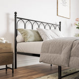 JURMERRY Double Metal Bed Frame Modern Style with Headboard and Footboard Heavy Duty No Box Spring Needed, Noise Free,Black JURMERRY