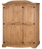 Corona 3 Door Arch Top Wardrobe Solid Pine Storage Bedroom Furniture Corona Furniture