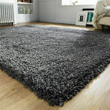 PRIME PLUS EXTRA THICK HEAVY 5CM PILE SOFT SHAGGY RUGS MODERN AREA RUGS BEDROOM HALL RUGS (Dark Grey, 120 x 170cm) PRIME PLUS