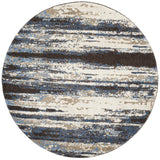 Safavieh Retro Collection RET2138-1165 Modern Abstract Cream and Blue Area Rug (6' x 9') Safavieh