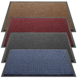 TrendMakers Extra Large Big Dark Light Grey Hardwearing Heavy Duty Black PVC Edge Pile Top Rubber Barrier Entrance Door Kitchen Utility Dust Floor Mats Rugs 90cm x 150cm TrendMakers