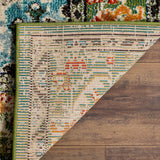 Safavieh Monaco Collection MNC243F Vintage Oriental Forest Green and Light Blue Distressed Area Rug (4' x 5'7") Safavieh