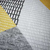Catherine Lansfield Larsson Geo Reversible Single Duvet Cover Set with Pillowcase Ochre Yellow Catherine Lansfield