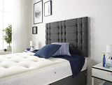 Bed Centre Grey Divan Bed with Sprung Memory Foam Mattress - We Love Our Beds